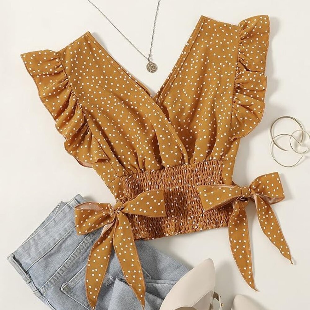 Blouse Crop Tank Top Ginger